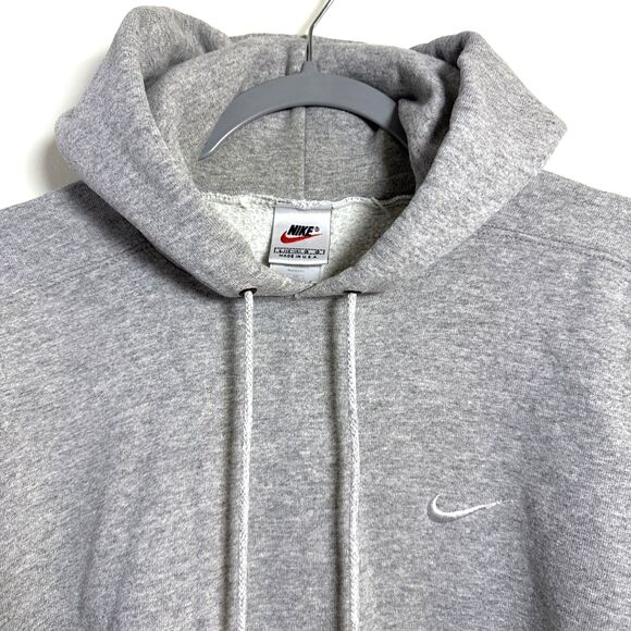 Nike Center Swoosh Hoodie Vintage 90s White Tag Made in USA Size Large - Picture 1 of 10